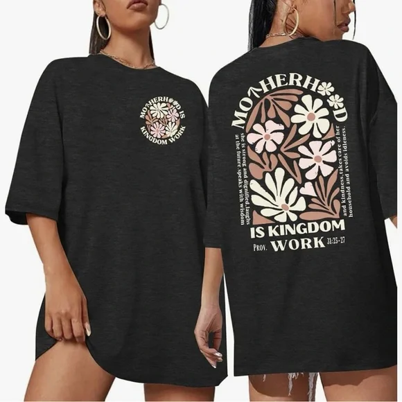 Motherhood is Kingdom Work Graphic T-Shirt - Picture 1 of 6